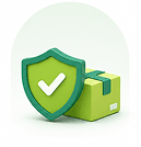 Critical Logistics icon showing green shield and box